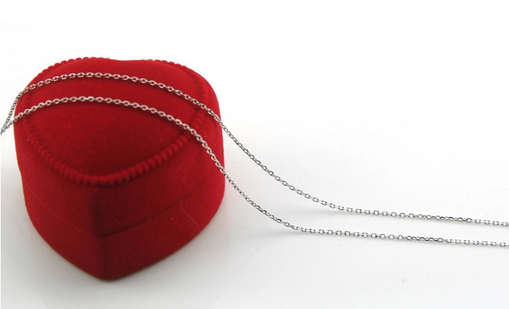 Wholesale 925 sterling silver necklace collarbone chain, O-shaped rose gold single chain, flash O bare chain, plain chain with cross-shaped chain pic 5