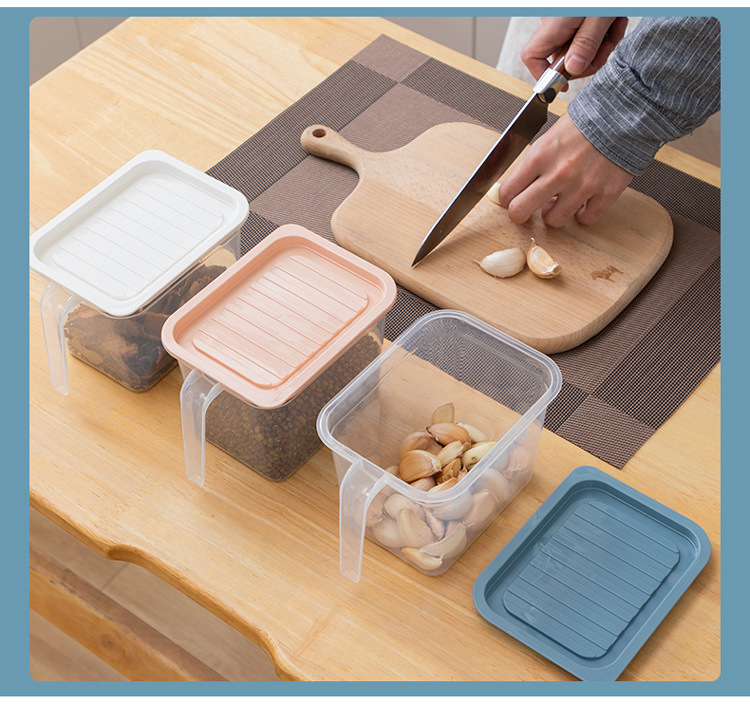 冰箱保鲜盒厨房带手柄塑料带盖密封食品水果收纳盒储物罐批发详情14