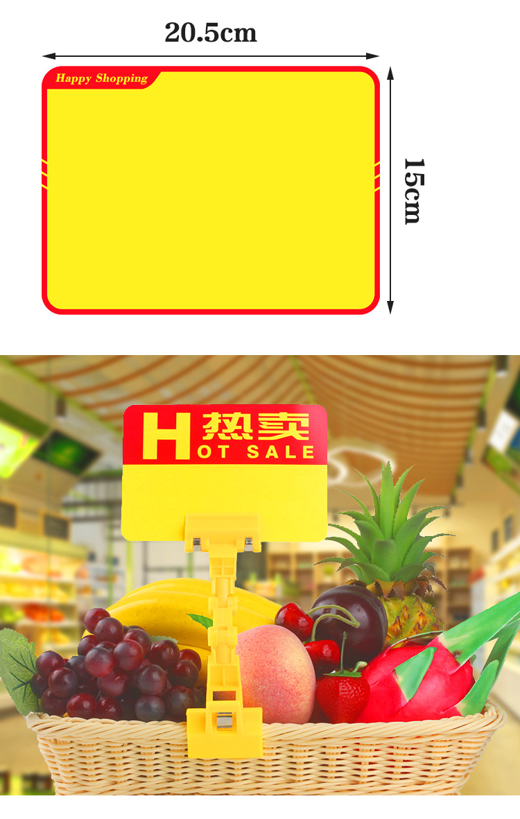 Erasable waterproof price display sign, handwritten activity price tag for supermarket fruit and vegetable store goods, explosive sticker clip, erasable waterproof price display sign, handwritten activity price tag for supermarket fruit and vegetable store goods, explosive sticker clip pic 3
