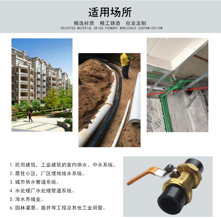 pe 双活节球阀4分铜球阀20 25 32阀门开关PE铜球阀给水管快速接头详情9