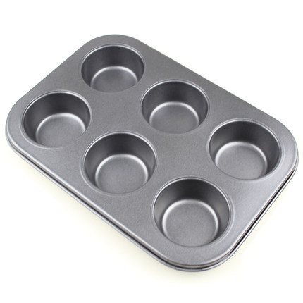 cake mould chiffon non-stick cake mold round 6 cups muffin cake baking tray muffin cake mold pic 2