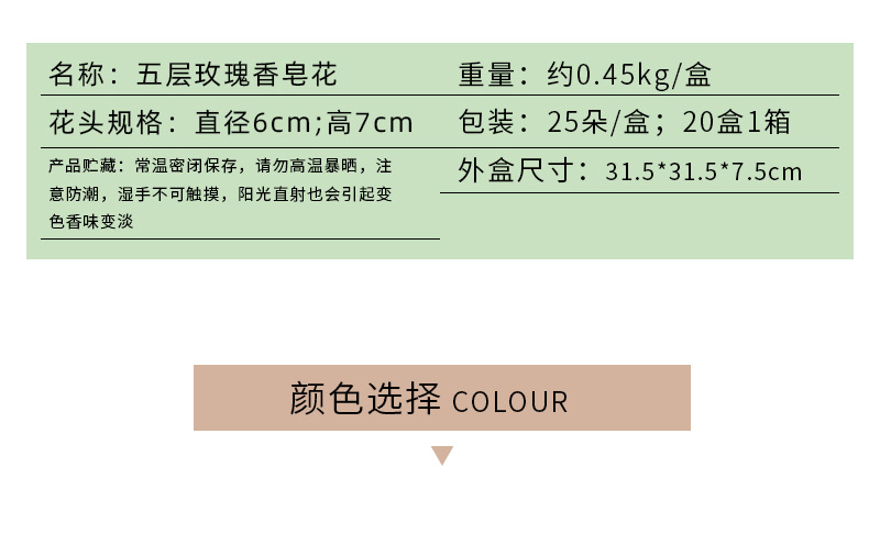 教师节五层玫瑰香皂花大花头肥皂花礼盒花束花店用品厂家批发详情3
