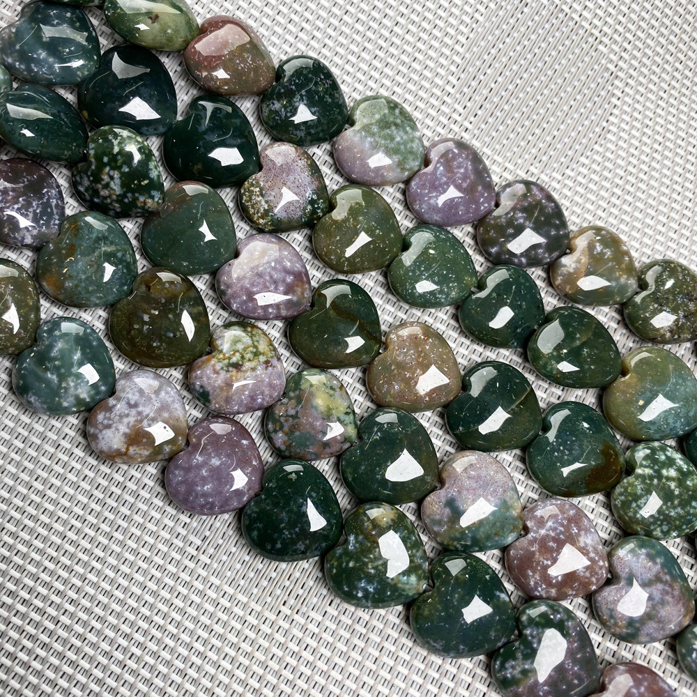 Natural stone, crystal, agate, heart-shaped semi-precious stone, loose beads, various material jewelry beads, necklaces, bracelets and accessories pic 17