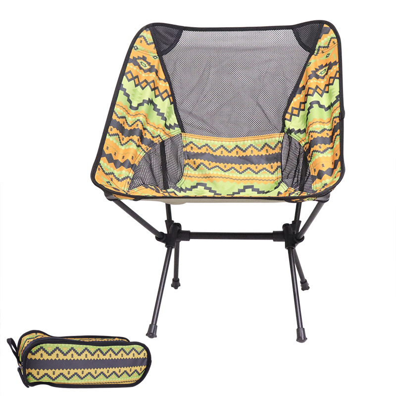 Cross-border outdoor moon chair, camping folding chair, portable leisure backrest chair, ultra-light aluminum alloy folding chair pic 22