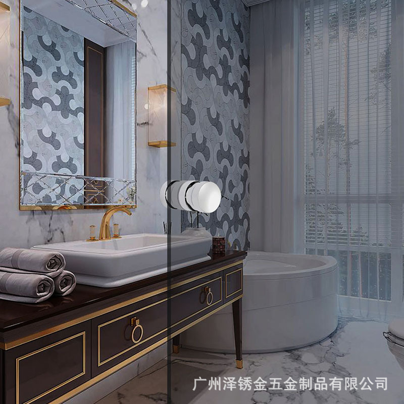 The manufacturer supplies glass door handles, bathroom door small handles, shower room aluminum alloy handles, and bathroom hardware accessories pic 1