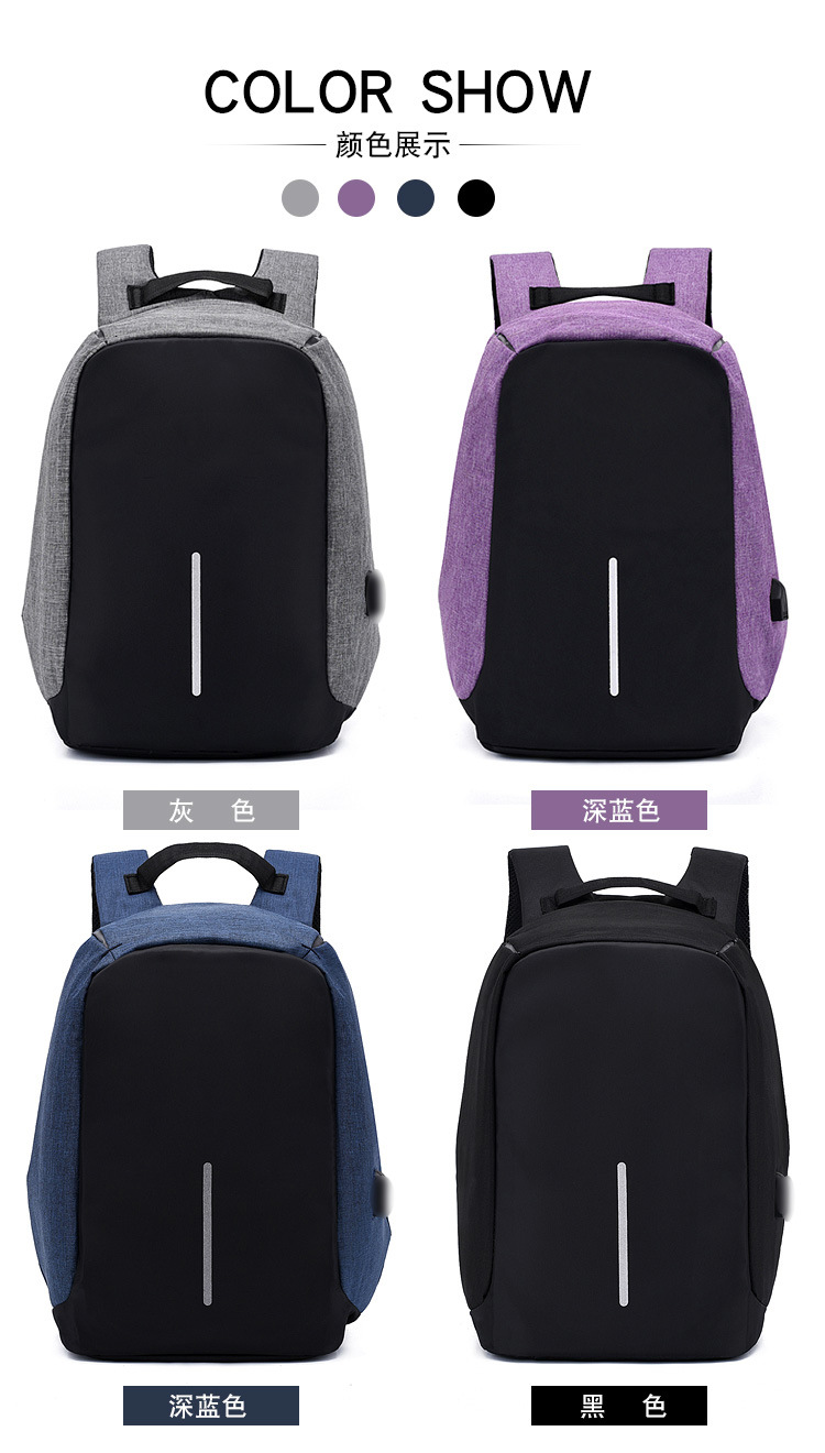 Venta directa de fábrica nueva mochila anti-robo multifuncional mochila recargable usb inteligente para hombres casual business travel bag pic 8