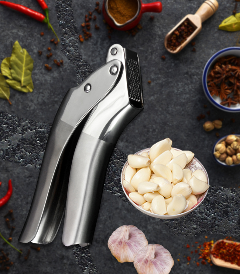 Amazon supplies 304 stainless steel garlic press, kitchen tools, garlic puree makers, durable manual garlic peelers and garlic paste makers pic 11