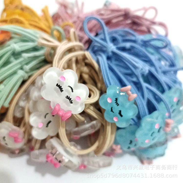 No. 123 Colorful Cloud Hair Tie, 1-yuan wholesale of popular accessories, leather bands, hair bands and hair ties wholesale pic 2