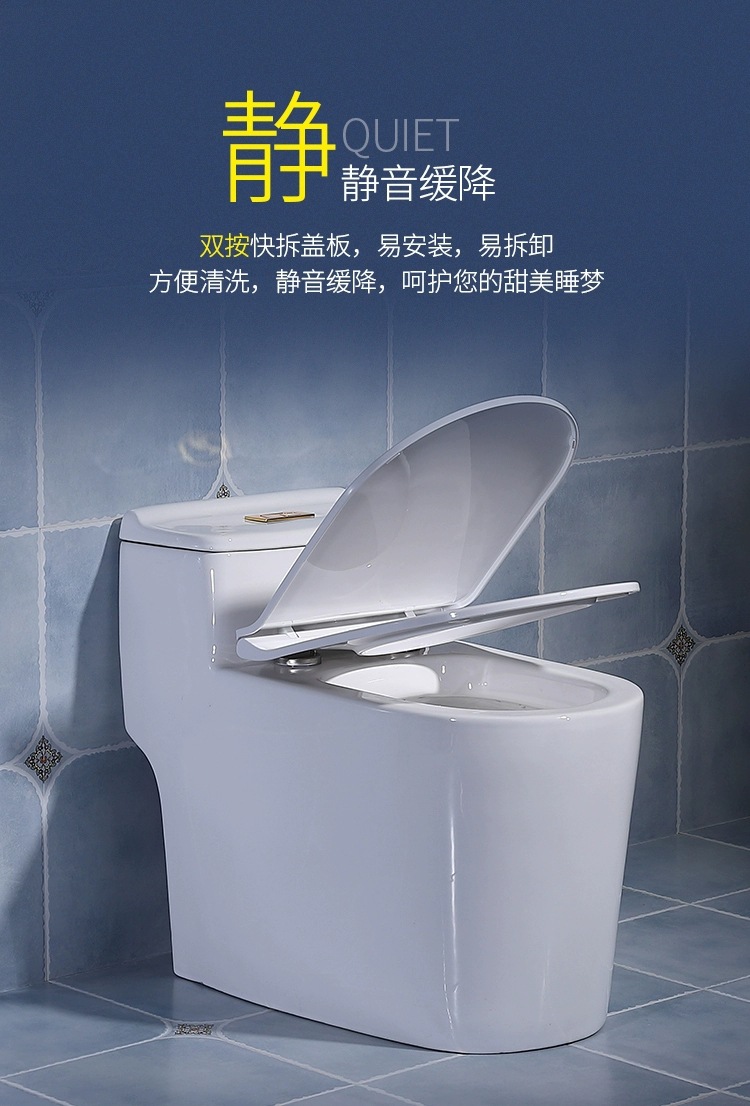马桶坐便器 陶瓷超漩虹吸式连体坐厕节水静音防臭普通座便器包邮详情8