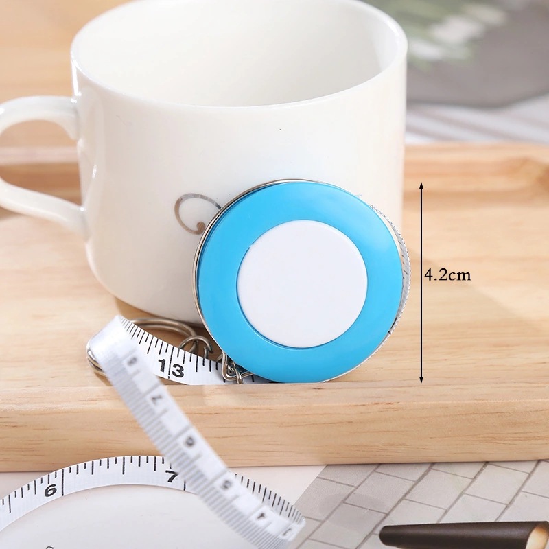 Mini cute candy-colored keychain tape measure, portable small tape measure, clothing measuring tape, gift tape measure, LOGO printed wholesale pic 7