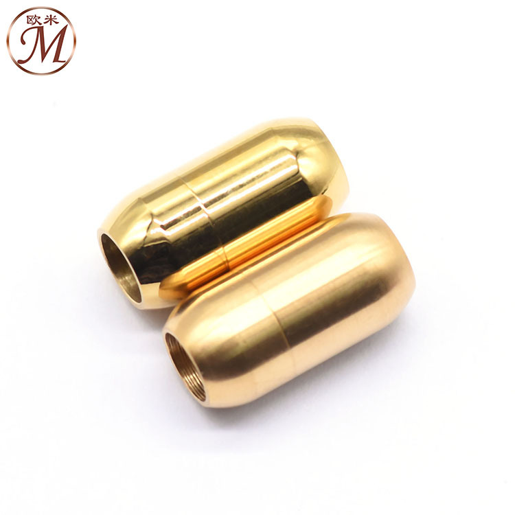 不锈钢磁铁扣钛钢平珠扣朱砂手环子弹头药丸龙鳞皮绳diy饰品配件详情21