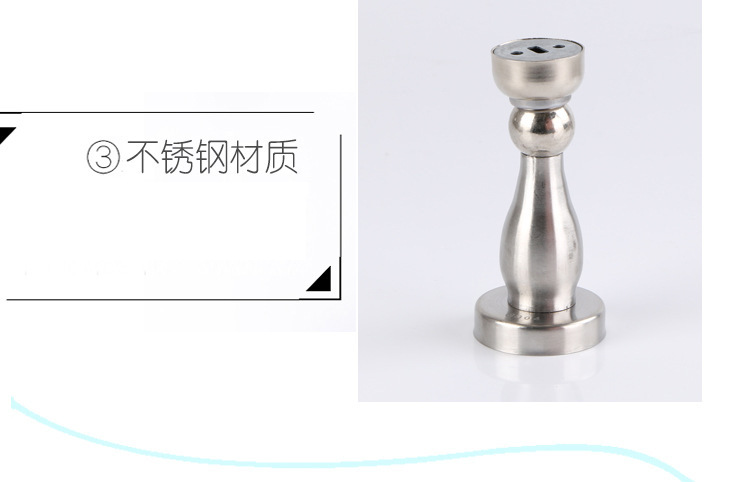 不锈钢门吸 加厚卫生间房门地吸 强磁打孔门顶隐形阻门吸厂家批发详情5
