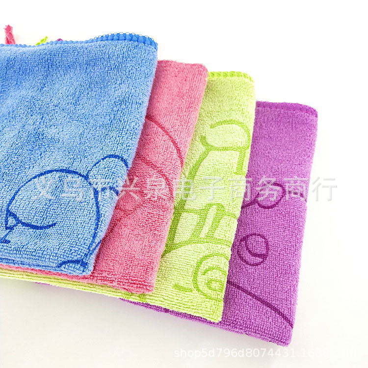 【 Zone 3-7 】 Hanging square towels 100 per pack 4000 per piece, one-yuan fiber square towels, face towels, soft absorbent quick-drying hand towels, face towels, hanging dish towels, scouring pads pic 3