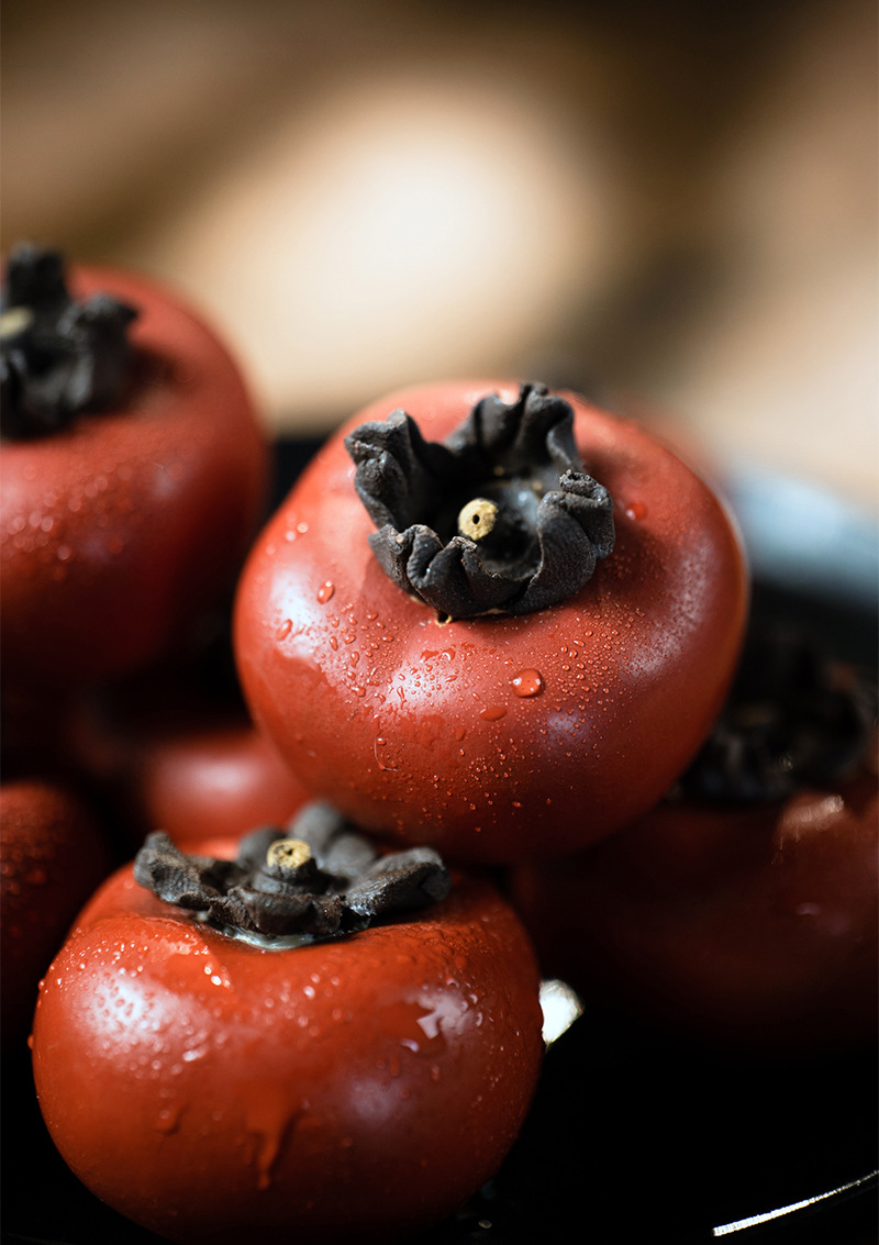 Yixing purple clay tea pet persimmon ornaments, tea toys that can be cultivated, sculptures, tea set accessories, handcrafted color-changing, everything goes well wholesale pic 11