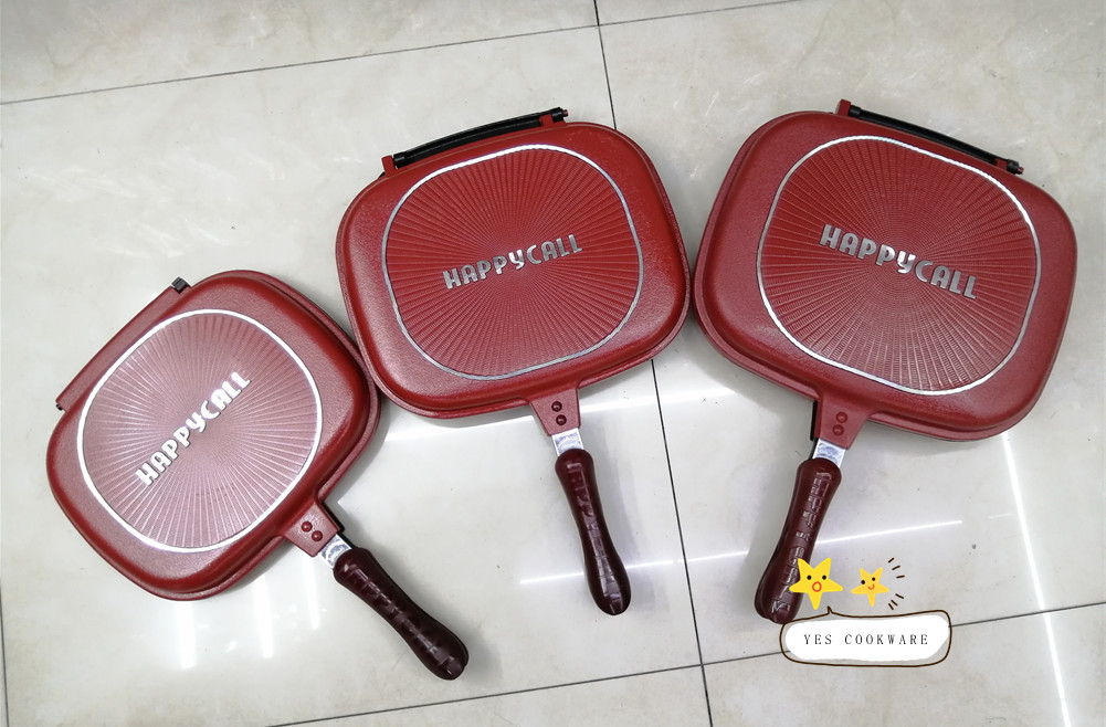 Happycall DOUBLR FRY PAN Non-stick pan Smoke-free Double-sided baking pan Home steak Frying pan pic 6