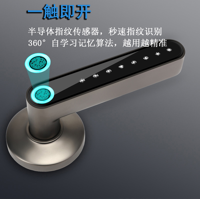 Tuya smart fingerprint lock handle password lock wholesale wooden door fingerprint lock Electronic password Lock Remote smart door lock pic 11