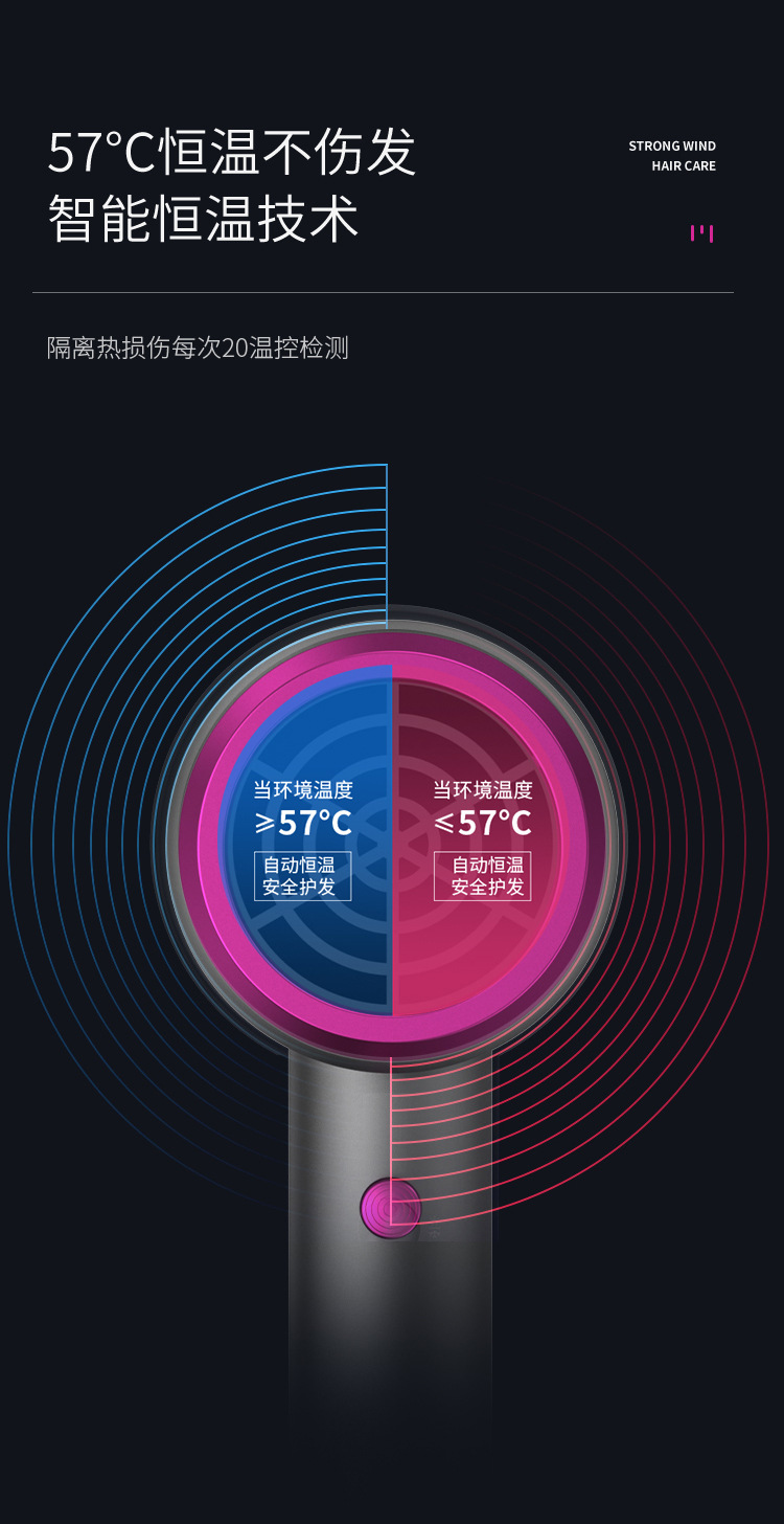 Superior internet-famous hair dryers, household appliances, high-power hammers, blue light hair dryers, gifts, Douyin, one-piece consignment pic 11