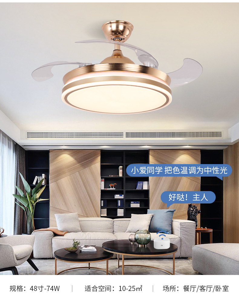 新款隐形吊扇灯餐厅客厅风扇灯家用变频吸顶电扇灯48寸大风力灯具详情19