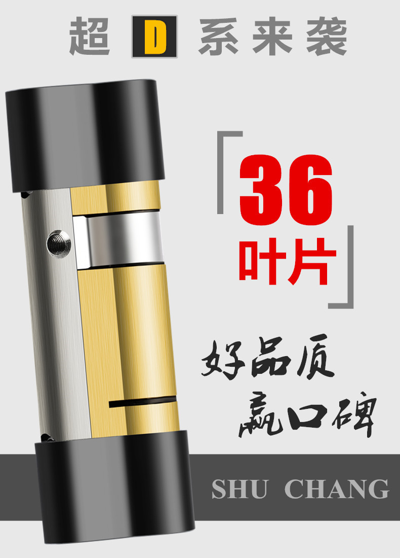 厂家36叶片 全铜超C级锁芯批发 门锁批发 机械门锁铜锁芯详情1