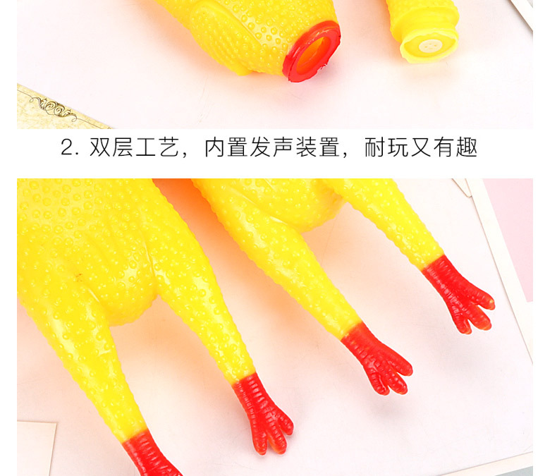 Medium-sized screaming chickens, strange screaming chickens, screaming chickens, desperate fighting chickens, making sounds, and dog toys are selling well at street stalls pic 7