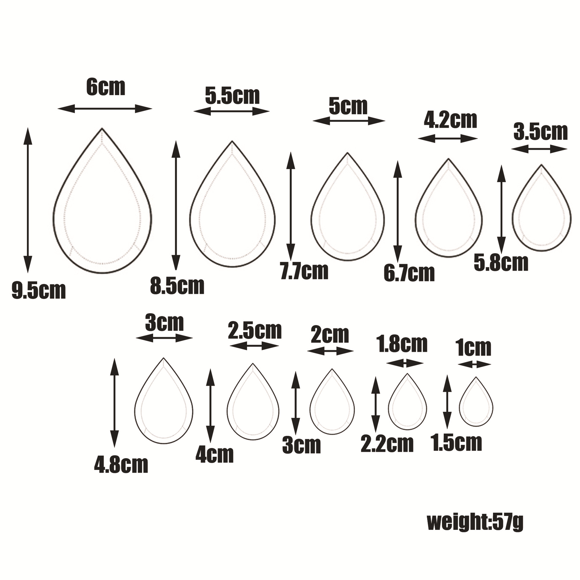 厨房用品烘培模具不锈钢英式糖花模具 水滴玫瑰切模 奥斯汀玫瑰大套装10款一套A428详情1