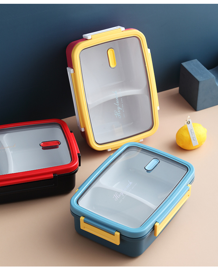 Nordic ins bento box, Morandi color compartments lunch box, microwave oven fitness, office, student lunch box, lunch box pic 16