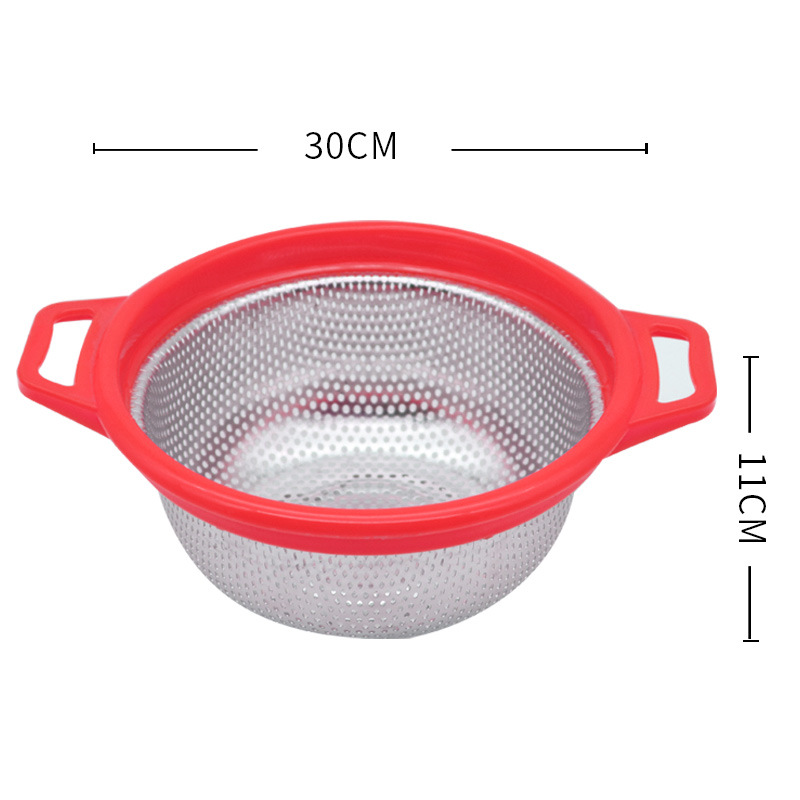 不锈钢密孔淘米篮洗米筛子沥水篮家用果盘洗菜篮子厨房整理漏盆详情22