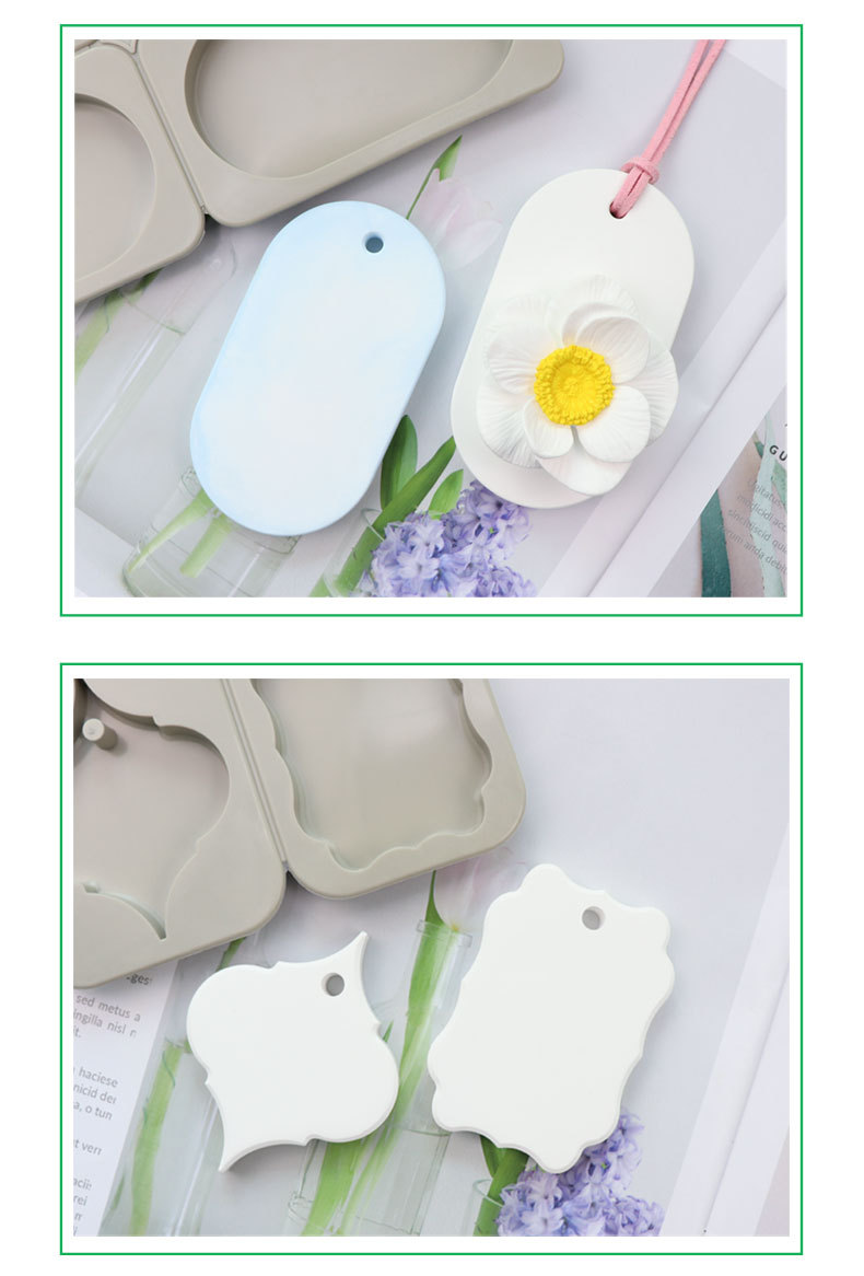 A variety of hanging aromatherapy gypsum silicone candle molds, diy aromatherapy wax sheets, round heart-shaped resin molds for incense stones pic 16
