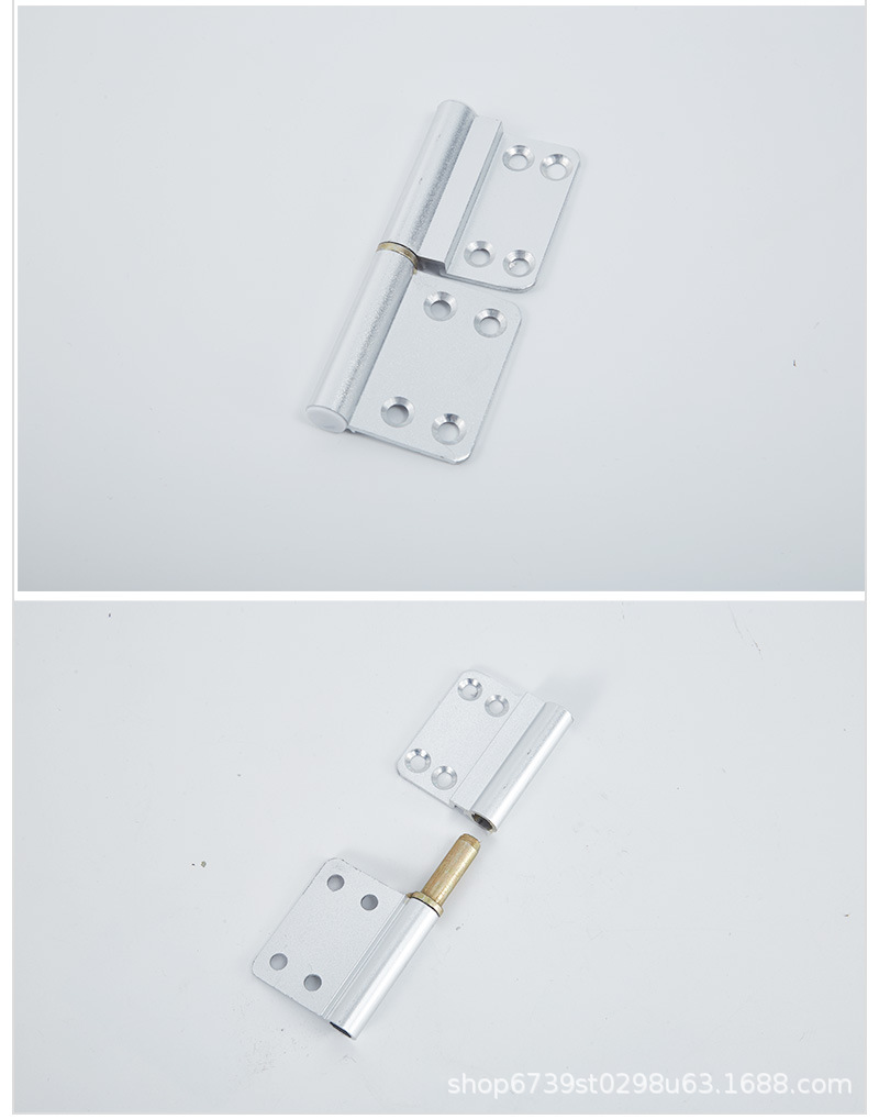 Bathroom door hinges, bathroom door, toilet aluminum hinges, old-fashioned non-flushing detachable hinges, aluminum alloy hinges pic 9