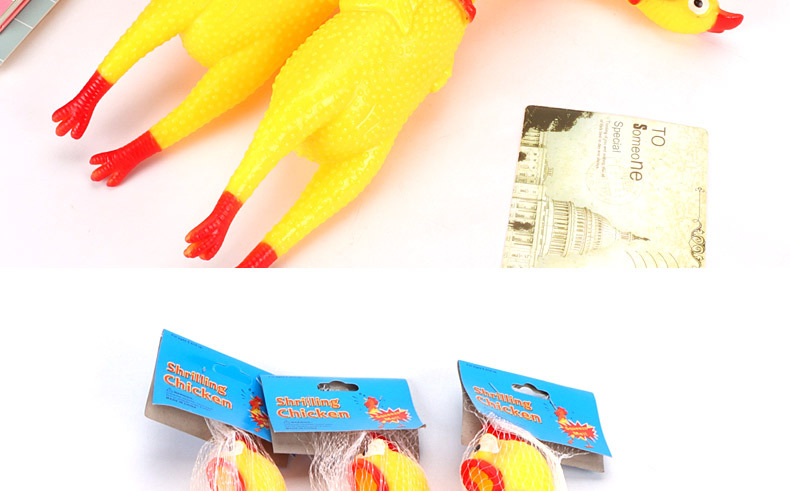 Medium-sized screaming chickens, strange screaming chickens, screaming chickens, desperate fighting chickens, making sounds, and dog toys are selling well at street stalls pic 10