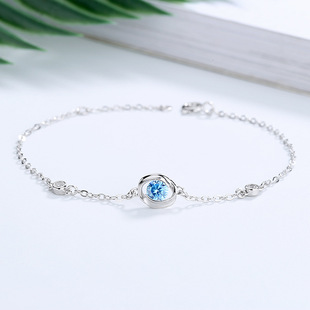 四叶草手链女925纯银心形粉白水晶甜美ins小众设计个性闺蜜手饰品详情8