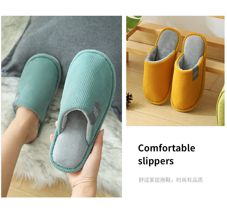 春夏日式居家居无声棉拖鞋男女士室内软底木地板家用布底拖鞋详情13