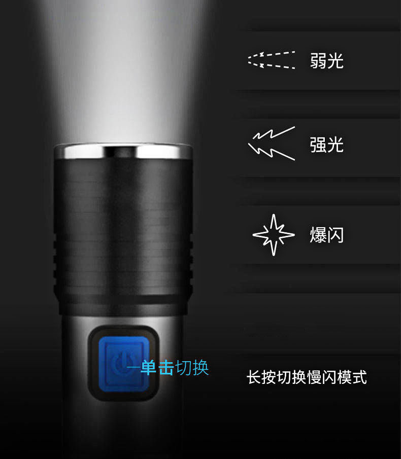 The flashlight can catch scorpions, UV glue, jade appraisal, manicure, banknote inspection and portable strong light detection pic 5