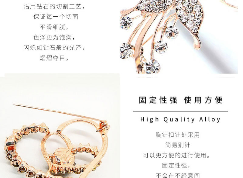 Brooch, high-end, niche silk scarf buckle, alloy Korean version diamond-encrusted coat, pearl brooch, clothing accessory, brooch, wholesale accessories pic 10