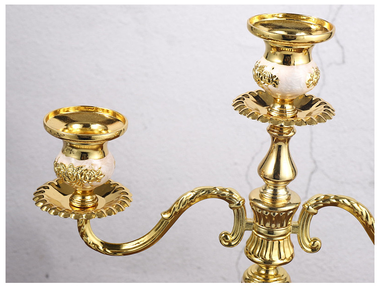 金属三头五头烛台欧式复古创意浪漫烛光晚餐金属婚庆蜡烛台摆件详情9