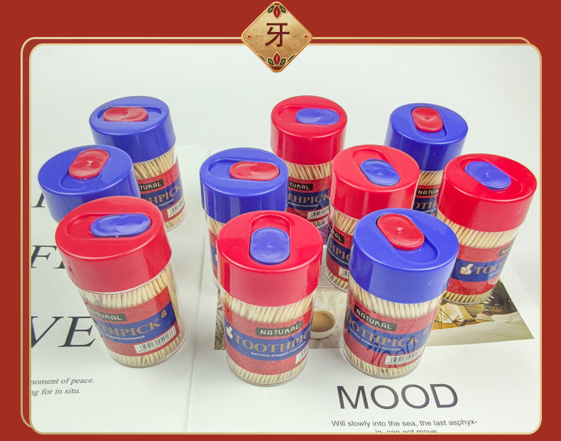 Creative disposable bottle bamboo toothpick holder, portable, simple and high-end home, supermarket, foreign trade street toothpick box pic 6