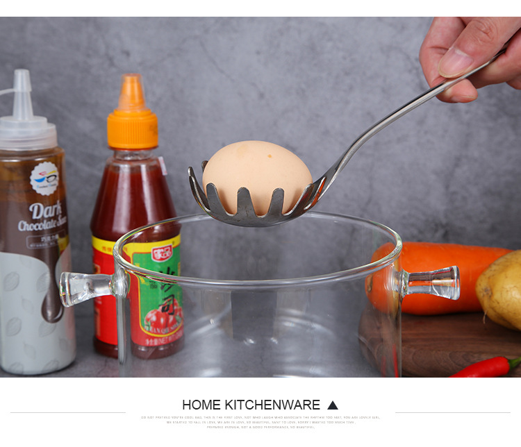 Stainless steel noodle scooping spoon, kitchen scooping spoon for noodles, rice noodles and dumplings, bar scooping spoon for ice cubes, household egg scooping spoon pic 14