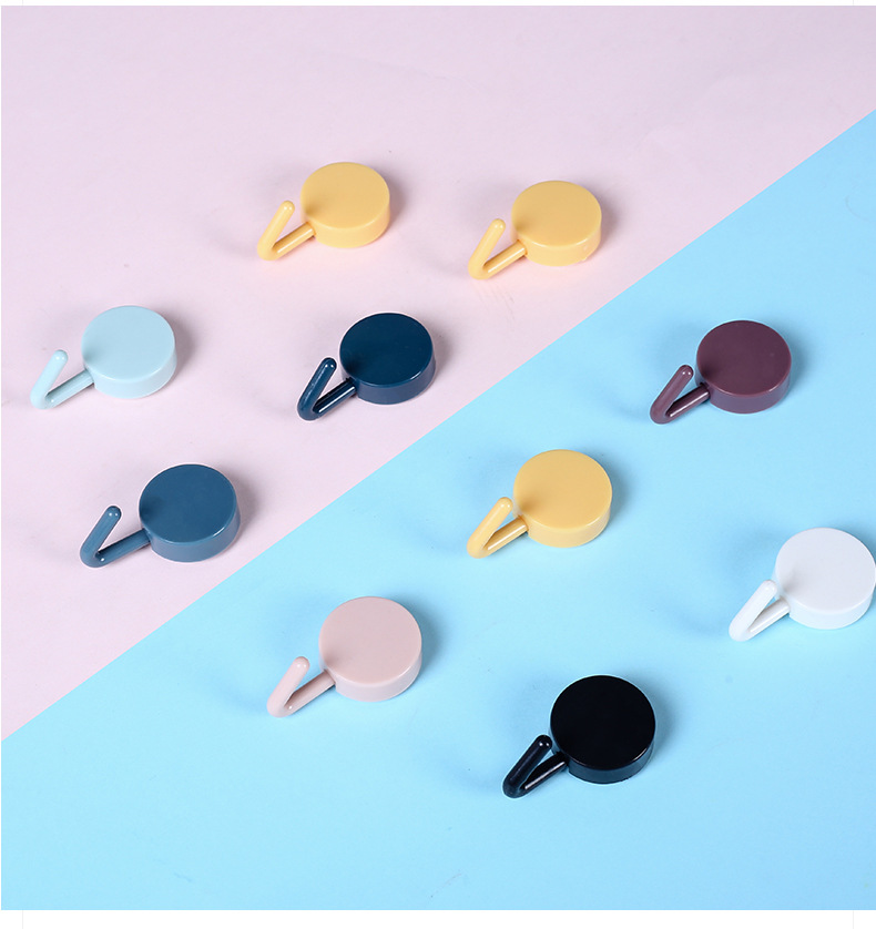 Powerful and cute hooks, Nordic-style kitchen and bathroom hooks, sticky hooks, no need for drilling, wall adhesive, convenient door rear hooks pic 5