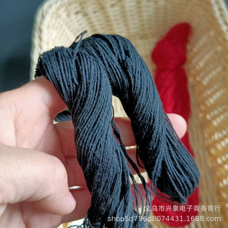 【3-11】 Bagged cotton thread 2000 per piece for embroidery insoles and hook patterns, thick thread, white foreign thread, old-fashioned cotton thread, polyester quilt thread, binding thread, black, white and red available pic 2
