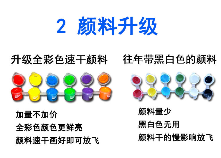 风筝DIY手工材料包自己做儿童空白绘画涂鸦手绘风筝批发填色涂色详情3