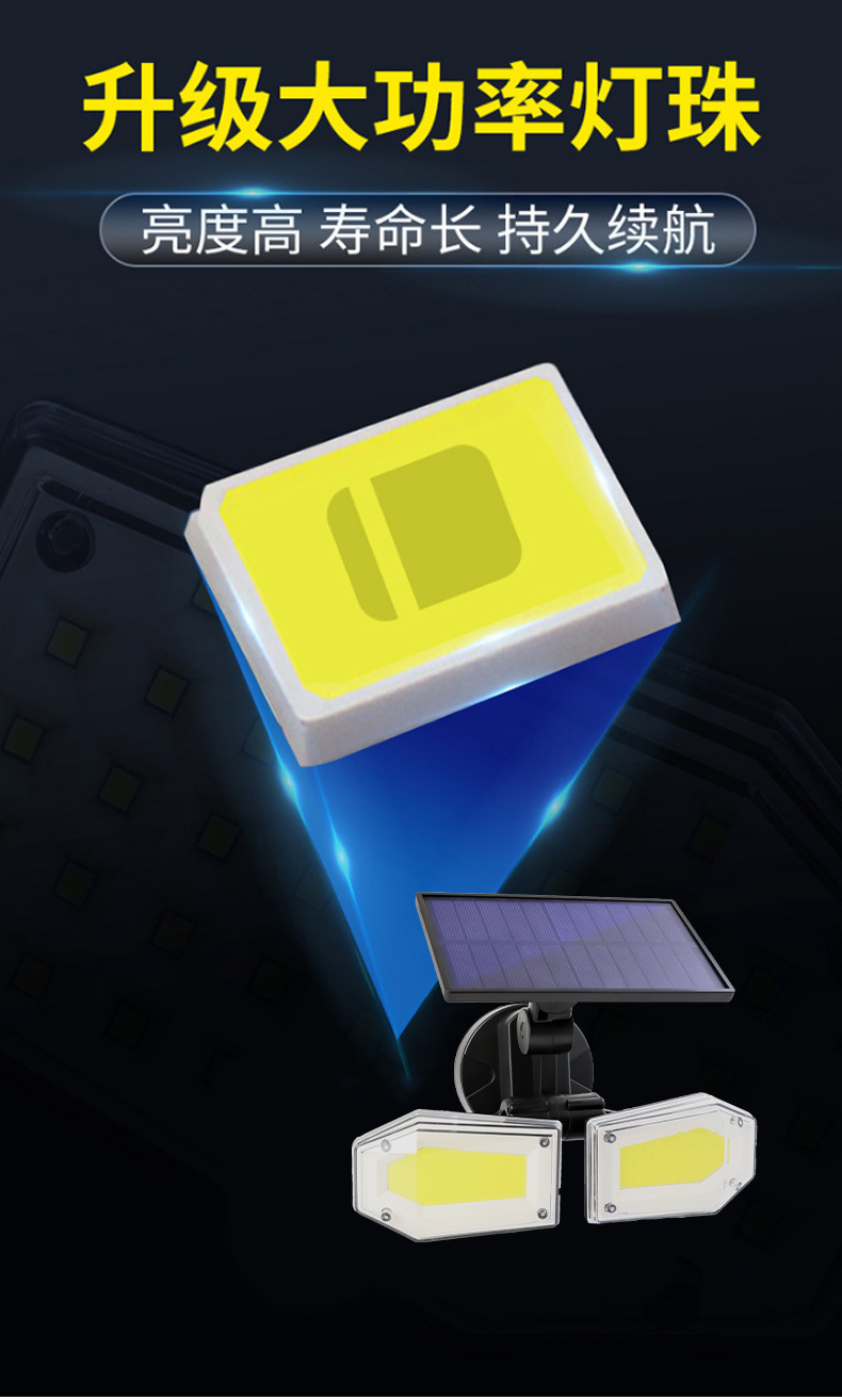 Solar outdoor wall lamps, waterproof human-sensing lighting street lamps for courtyards and gardens, decorative lamps for villa courtyards and walls pic 11