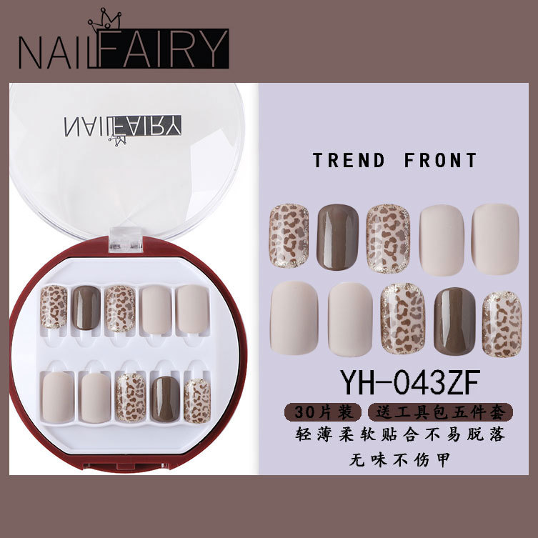 Customized new acrylic box wearable nails, finished nail plates, packaging logo, customized nail art plates, fake nails pic 29
