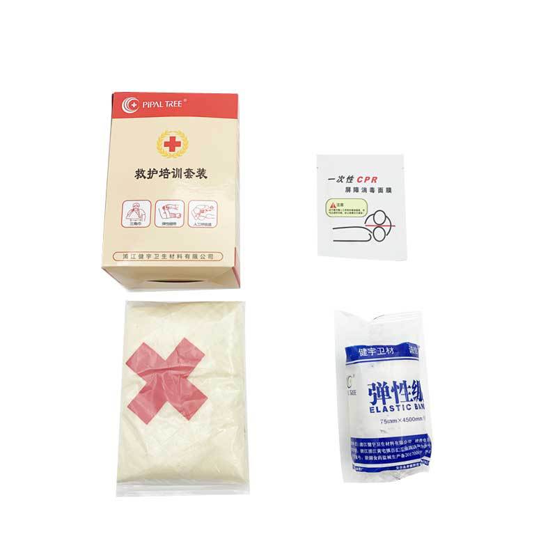 Home pure cotton triangular bandage, Red Cross training first aid kit accessories, bandage breathing mask, training first aid set pic 3