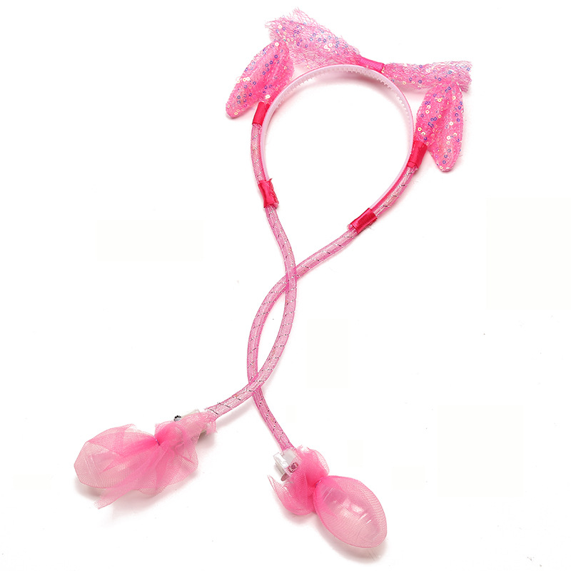 网红发光气囊兔耳朵一捏会动耳朵发光头箍儿童玩具夜市摆摊小商品详情10