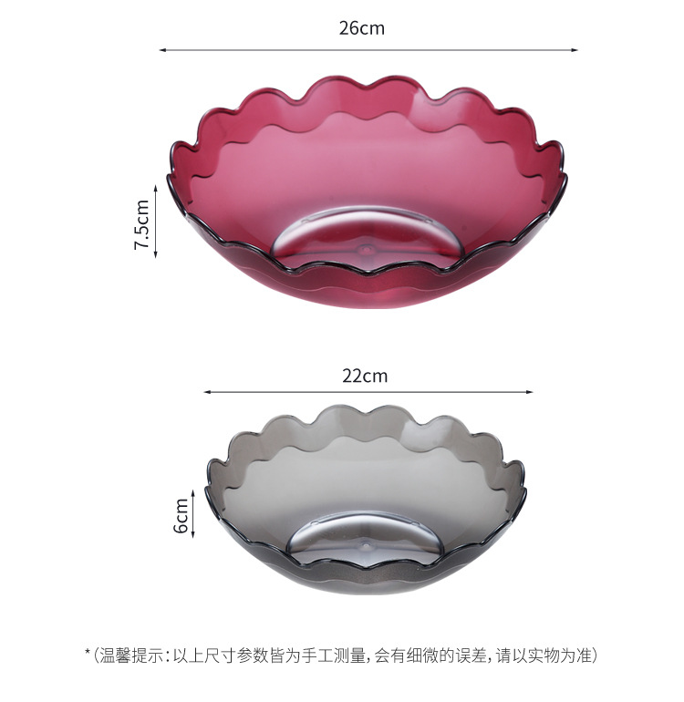 Simple home living room plastic fruit plate three-piece set, New Year snack candy plate, kitchen vegetables, blue fruit basket pic 10