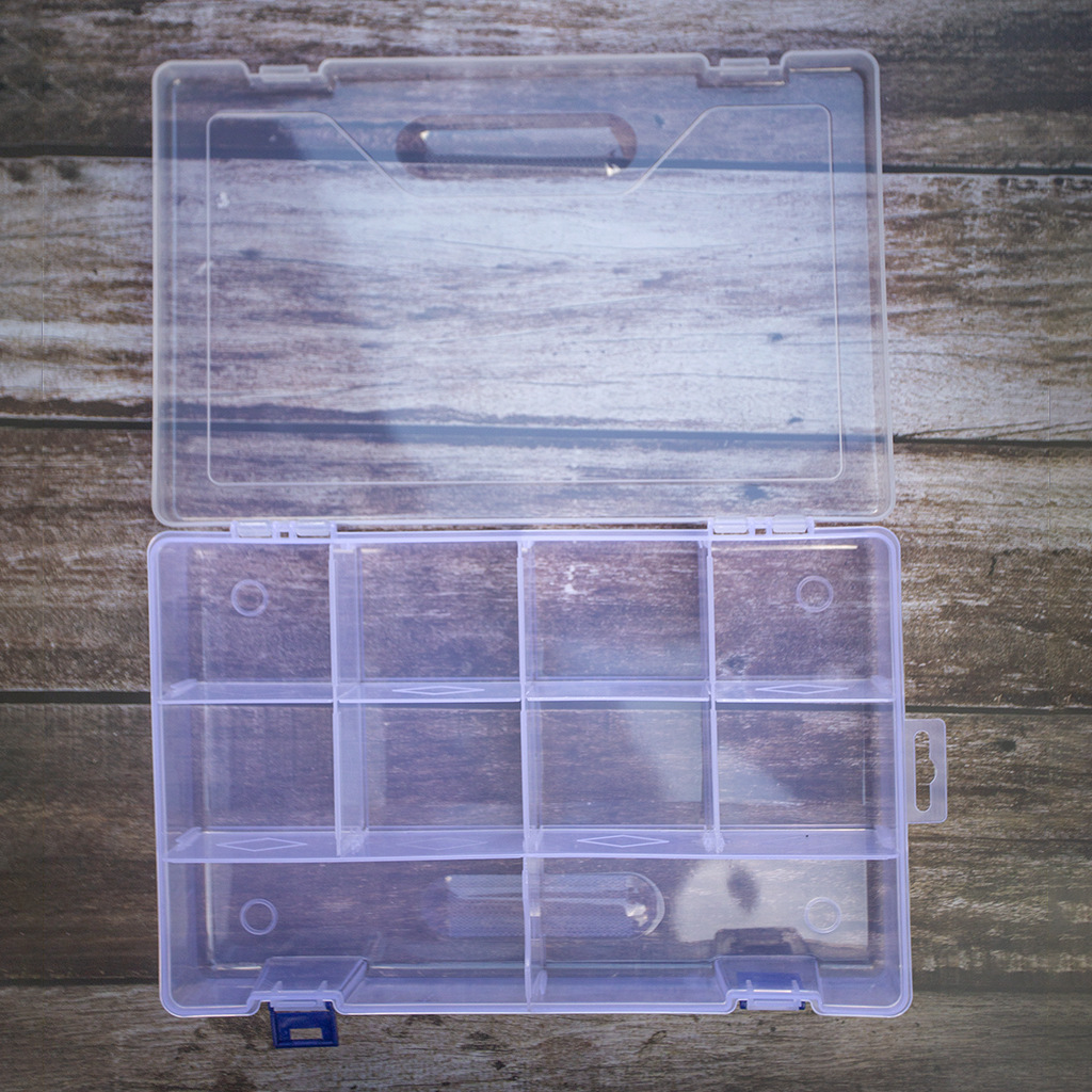 Compartments plastic desktop storage box with 10, 15 and 24 compartments transparent button fishing gear accessories, jewelry and cosmetics packaging box pic 41