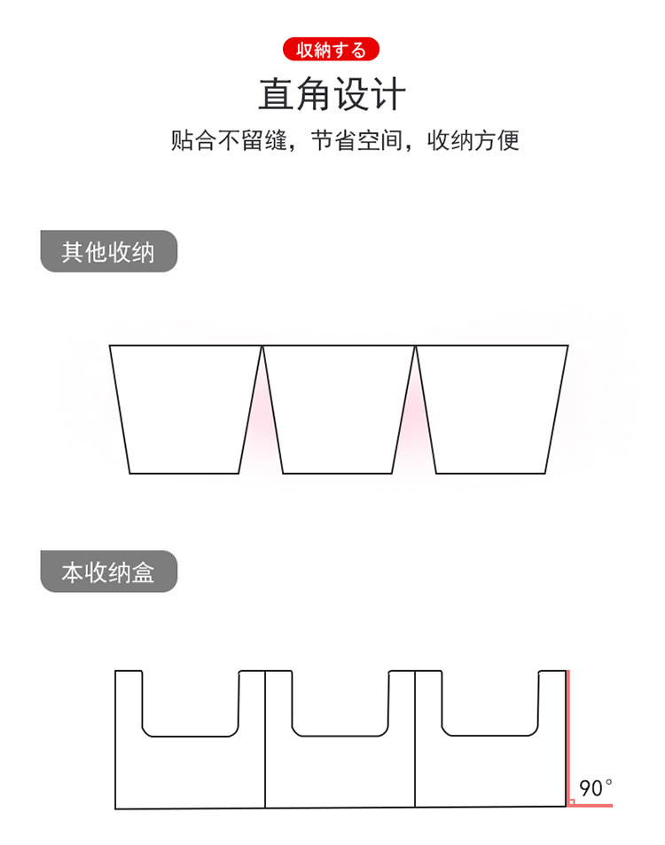 日本sp sauce厨房橱柜收纳盒桌面整理盒抽屉分隔多功能储物盒详情6