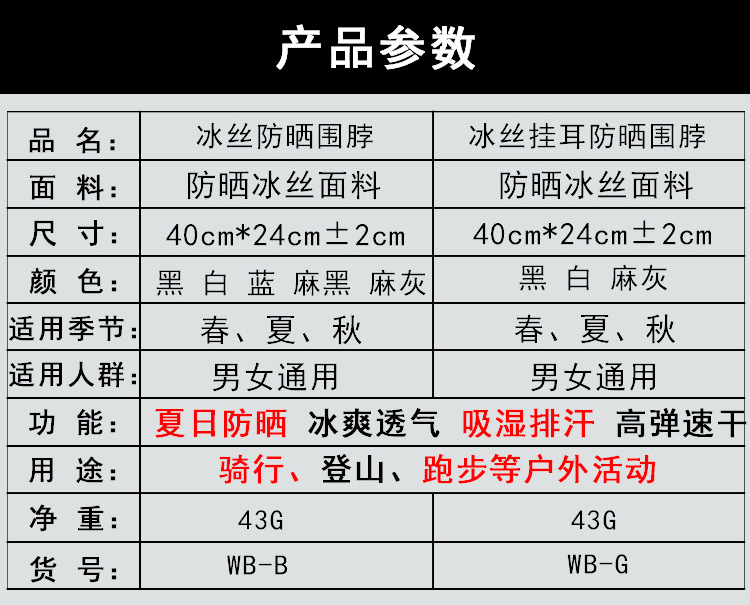 冰丝防晒头套围脖夏季户外骑行面罩透气防晒护脸颈脖 冰丝头巾详情7