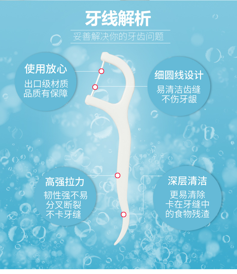 Portable 30-piece bucket dental floss, interdental floss box, dental floss stick, dental floss box, high-strength flossing, disposable dental floss stick pic 7