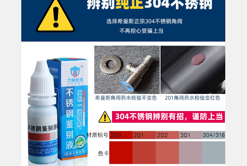 Ximans 304 stainless steel Angle valve, all-copper Angle valve, water heater water stop switch valve, 4-minute DN15 ceramic core pic 5